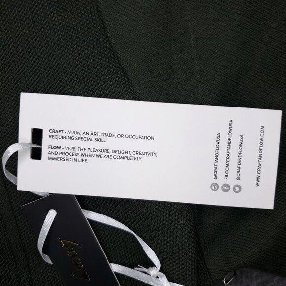 Craft + Flow Sweater Polo Mens Large Green Thyme Cable Knit Long Sleeve - Picture 3 of 11